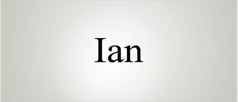 How to say ian